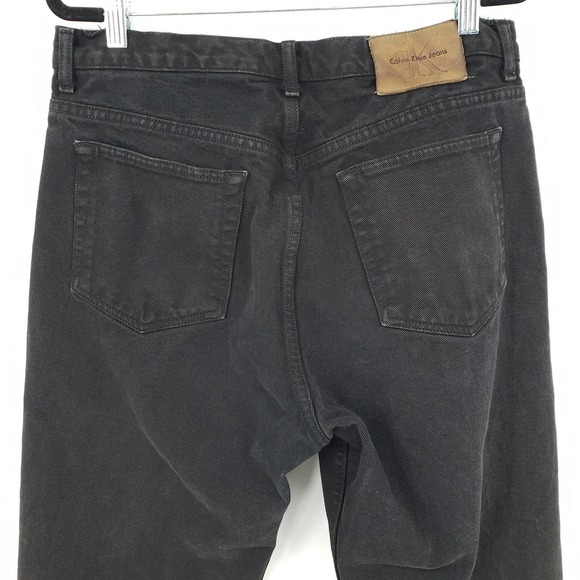 Calvin Klein Vintage 90s Easy Fit Jeans 10 Tapered Leg High Rise Faded Black - Picture 6 of 12